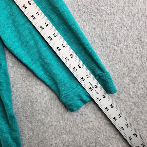 Chicos Top Womens 2 Blue Soft Linen Embroidered Boho Festival Side Slits - Picture 8 of 12